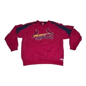 St. Louis Cardinals Stitches MLB Genuine Merchandise Pullover Jacket XL Red B26